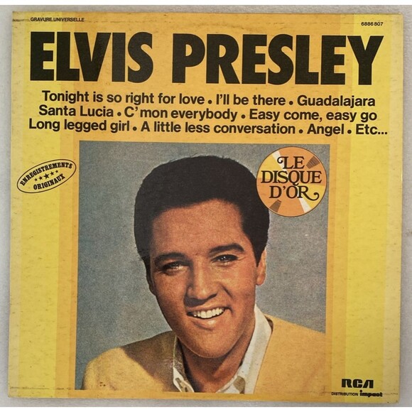 Other - ELVIS PRESLEY Le Disque D'Or LP Vinyl French IMPACT RCA 6886 807 VG+/EX Import